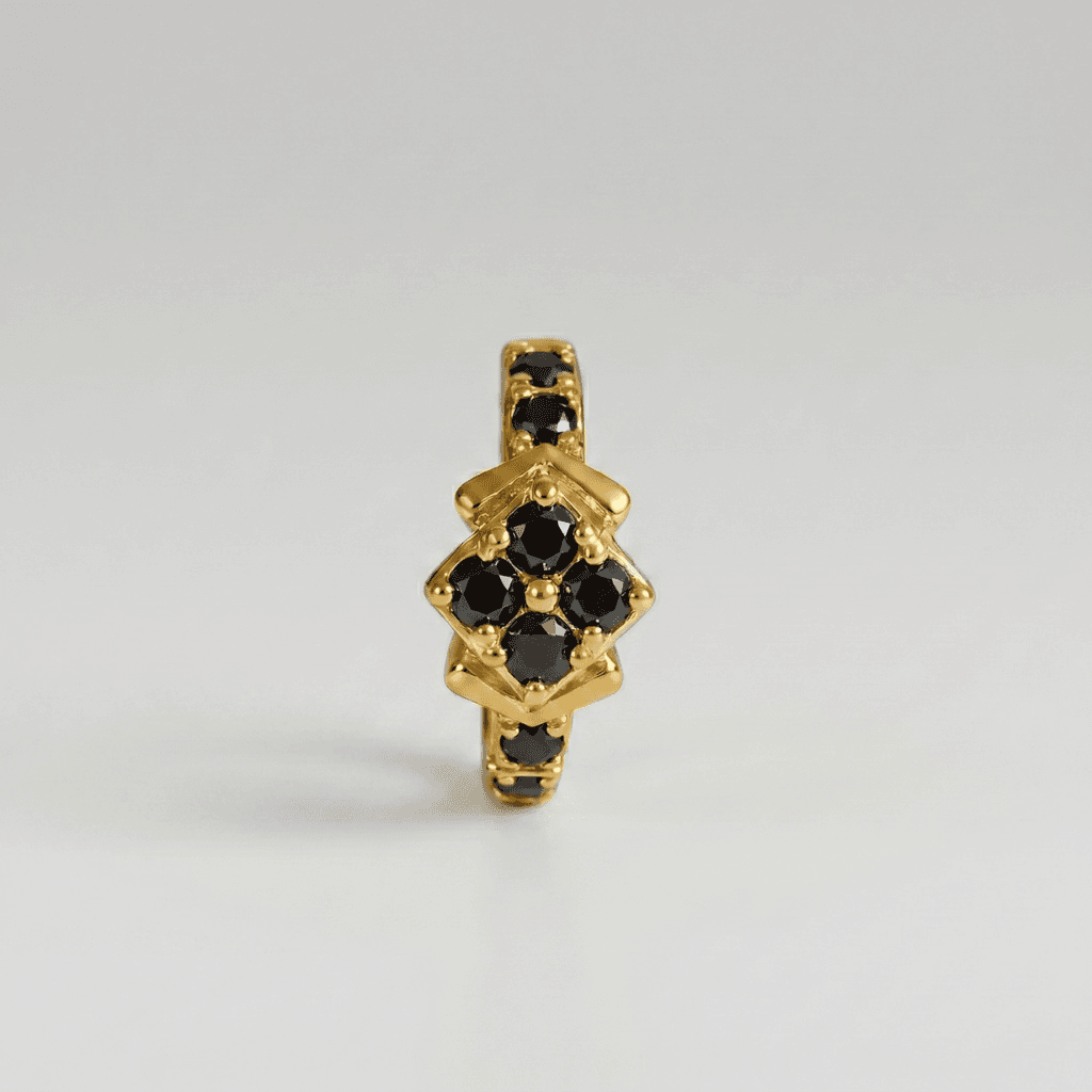 Aurum Nose Ring - NRAM57 — black