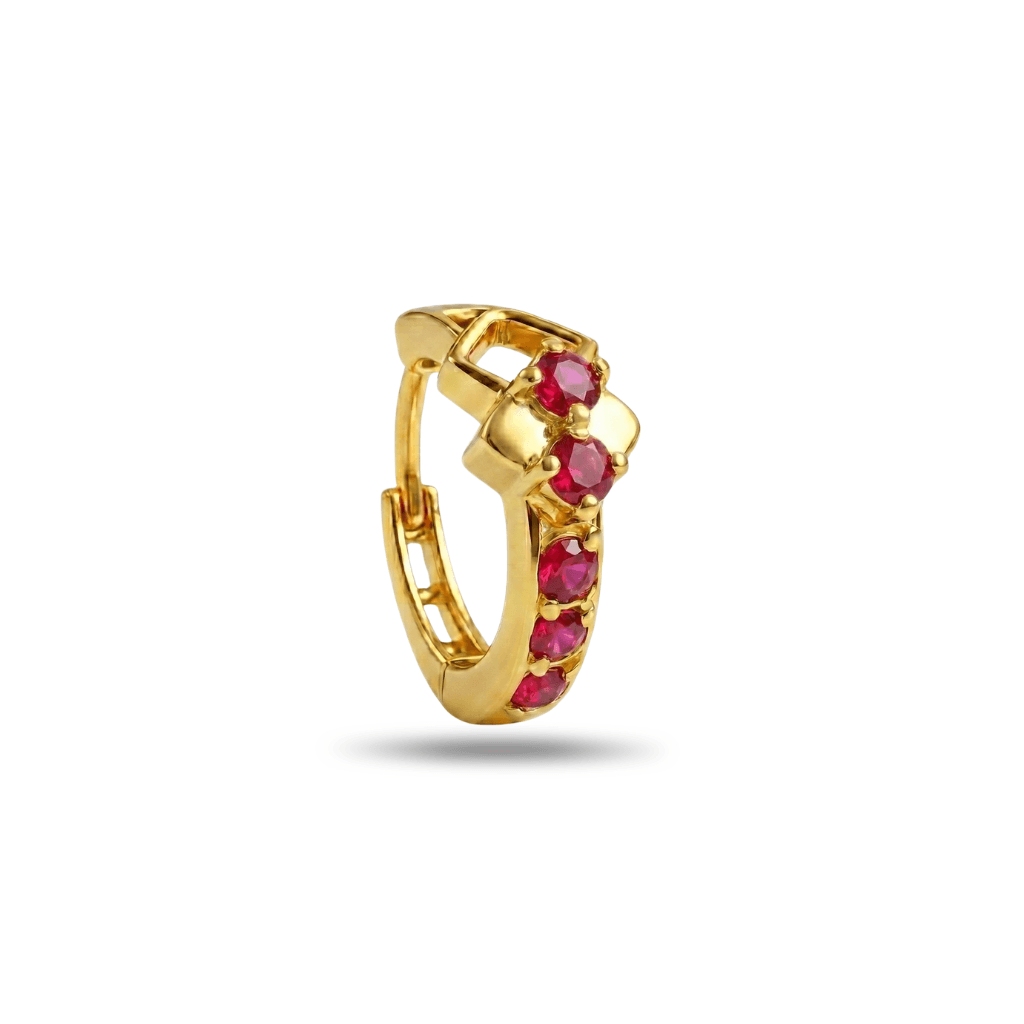 Aurum Nose Ring - NRAM58 — red