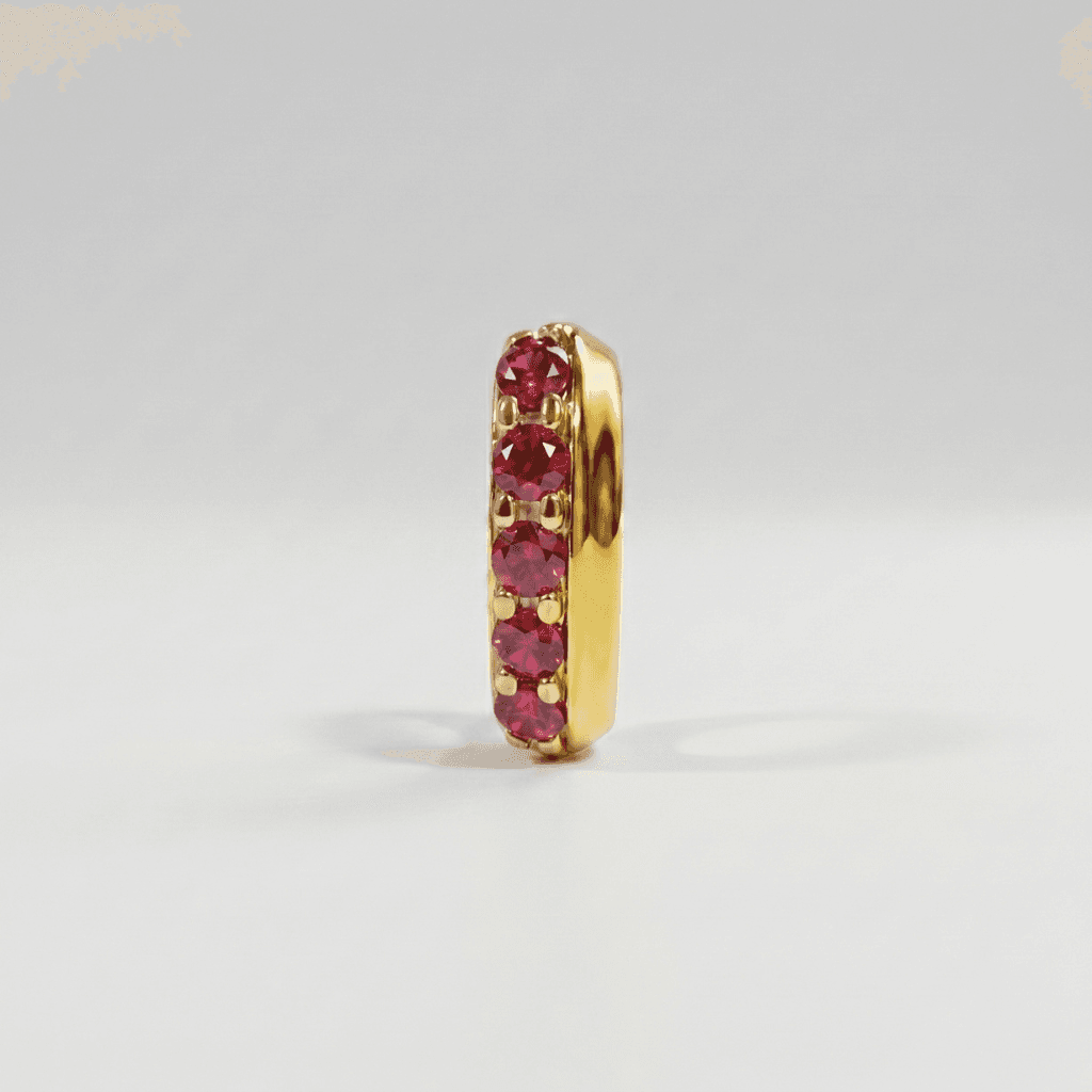 Aurum Nose Ring - NRAM59 — red
