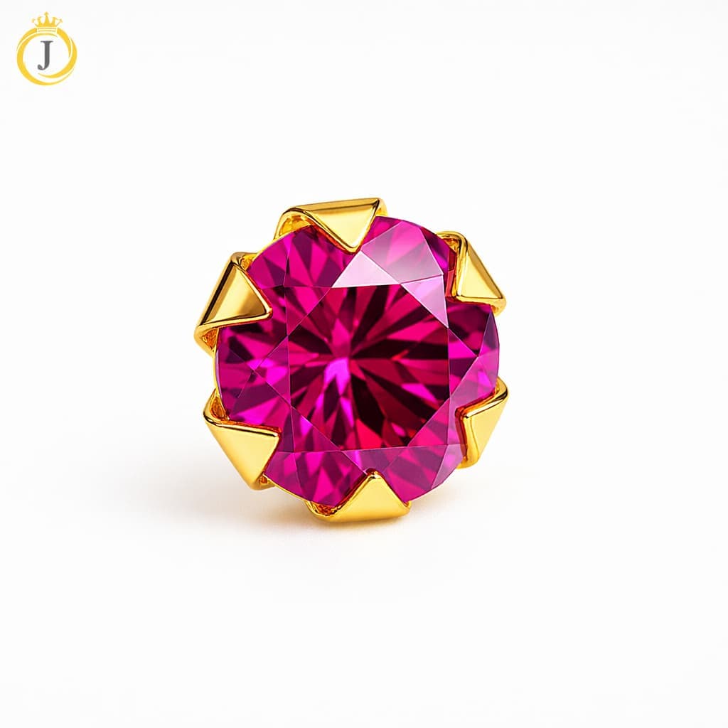 HM Single Stone Nose Pin - NPHM03 — red